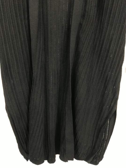 Women's Black Long Open Cardigan Size S image number 5