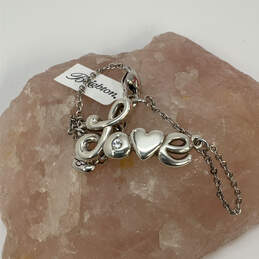 NWT Designer Brighton Silver-Tone Love Letters Adjustable Chain Bracelet alternative image