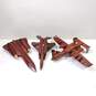 BUNDLE  OF 3 MAHOGANY WOOD JETS w/ 1 Stand image number 2