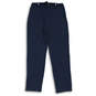 Womens Blue Pockets Drawstring Waist Straight Leg Sweatpants Size Large image number 2