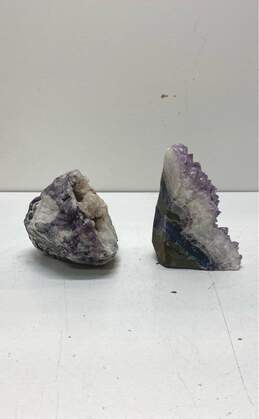 Crystal Rocks Assorted Lot of 2 Amethyst Decorative Quartz Rocks alternative image