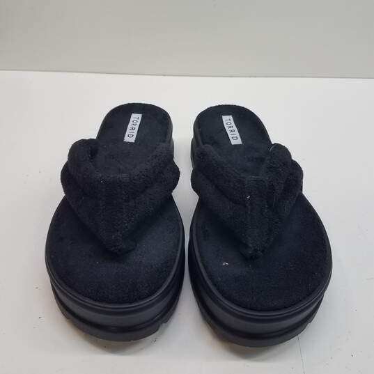 TORRID Terry Thong Platform Sandal Black Women's Size 11 M image number 6