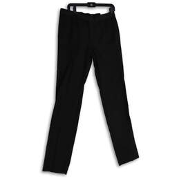 NWT Mens Black Flat Front Straight Leg Regular Fit Dress Pants Size 38/32
