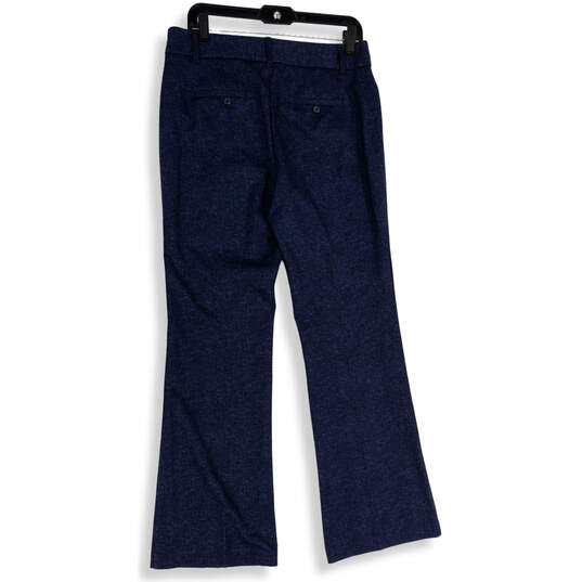 NWT Womens Navy Blue Flat Front Slash Pockets Bootcut Leg Ankle Pants Size 10 image number 2