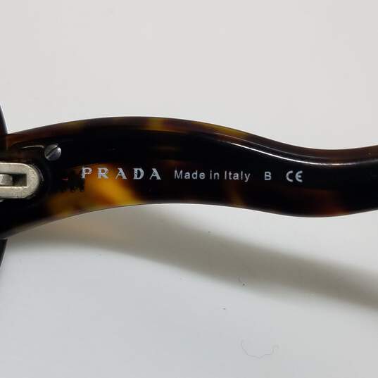 AUTHENTICATED Prada Brown Tort Oval Oversized Sunglasses image number 5