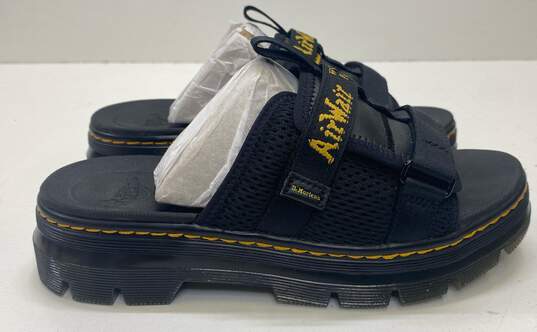 Dr. Martens AYCE II Tract Milled Black Leather Slide Sandals Women's Size 9 M image number 3