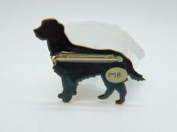 Elvie Zell Copper Golden Retriever Dog Enamel Painted Brooch alternative image
