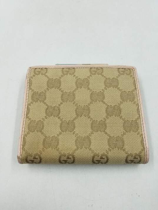 Authentic Gucci GG Pink Striped Wallet image number 2