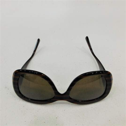 VERSACE Medusa Glitter 4317 'Brown Rule Black' 5187/73 Stripe Sunglasses with COA image number 4
