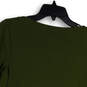 Womens Green Cuffed 3/4 Sleeve Round Neck Stretch Pullover T-Shirt Size 1X image number 4