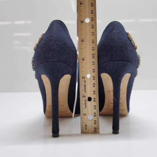 AUTHENTICATED JIMMY CHOO EMBELLISHED PUMPS SZ 38.5 image number 5