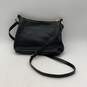 Michael Kors Womens Black Gold Leather Adjustable Strap Crossbody Bag Purse image number 4