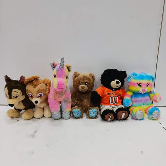 6pc Bundle of Assorted Build-A-Bear Stuffed Animals image number 1