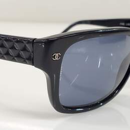 Chanel Quilted Black Rectangular Frame Sunglasses AUTHENTICATED alternative image