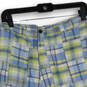 NWT Womens Multicolor Plaid Flat Front Slash Pocket Bermuda Shorts Size 36 image number 3