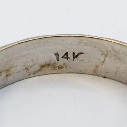 14K White Gold Paragon Cut 5mm Band Sz 11 1/4 Ring 5.6g image number 2
