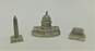 Assorted Pewter Miniature Figurines Airplanes US Buildings White House Capitol image number 3