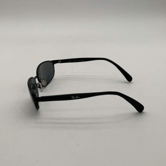Mens RB3247 006 Matte Black Full Rim UV Protection Rectangular Sunglasses image number 3