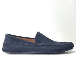 Hugo Boss Navy Blue Suede Driving Loafers Shoes Men's Size 43