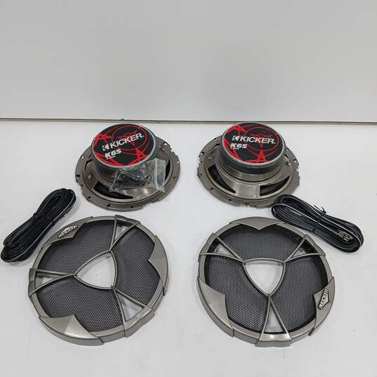 2pc Set of Kicker K65 Coaxial Speakers image number 1