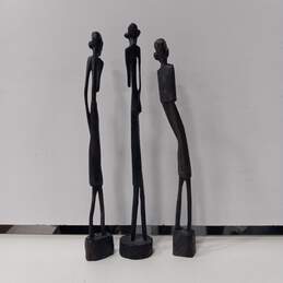 Bundle of 3 Assorted Hand Carved Kenyan Wooden Figures alternative image