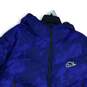 Nike Mens Windrunner Blue Hooded Camouflage Full Zip Puffer Jacket Size 3XL image number 3
