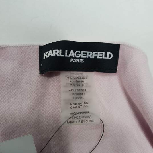 Karl Lagerfeld Paris Pink Polyester Scarf image number 4