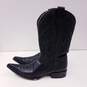 Rudel Black Leather Western Cowboy Boots Men's Size 8.5 EE image number 2