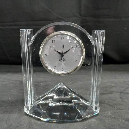 Lenox Ovations Clear Crystal Desk Clock image number 1