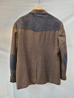 Pendleton Long Sleeve Tweed Brown Wool Blazer Jacket Size 48 alternative image