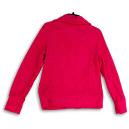 Womens Pink Collared Long Sleeve Pockets Full-Zip Activewear Jacket Size M alternative image