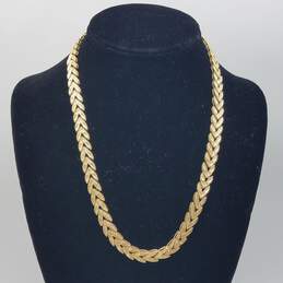 AE Solid 14k Gold Fishtail 20" Chain Necklace 37.4g