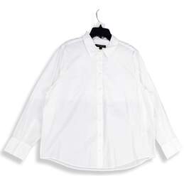 Banana Republic Womens White Spread Collar Long Sleeve Button-Up Shirt Size XL