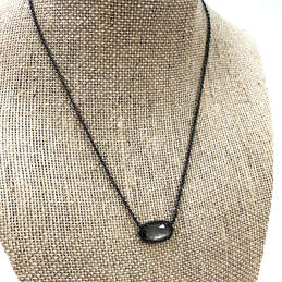 Designer Kendra Scott Elisa Slate Gray Crystal Cut Stone Pendant Necklace