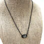 Designer Kendra Scott Elisa Slate Gray Crystal Cut Stone Pendant Necklace image number 1