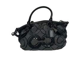 Sophia Madison Graphite Sequins Gray/Black Op Handbag Satchel Bag