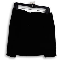 NWT Womens Black Stretch Flat Front Short Straight & Pencil Skirt Size L alternative image
