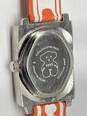 Authentic Womens Orange Stainless Steel Two Piece Strap Analog Wristwatch image number 4