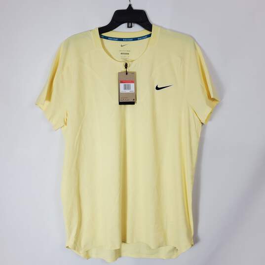 Nike Men Yellow Athletic Tee NWT sz L image number 1