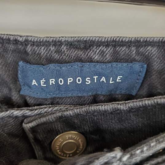 Aeropostale Women Black Flared Boxy Jeans Sz 6R NWT image number 3