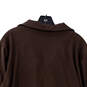 Womens Brown Collared Long Sleeve Pockets Full-Zip Jacket Size 20 image number 4