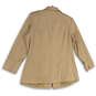 NWT Womens Tan Long Sleeve Single Breasted Four Button Blazer Size 16 image number 4