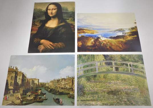 Masterpiece Art Painting Prints Lot of 4 Mona Lisa John Martin image number 1