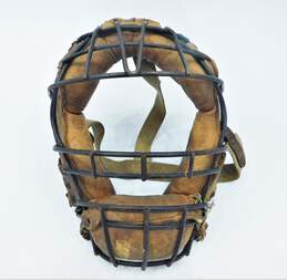 Vintage 1940-1949 Rawlings Leather & Wire Frame Baseball Catchers Mask
