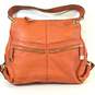 Michael Kors Leather Double Pocket Shoulder Bag Orange image number 1