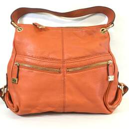 Michael Kors Leather Double Pocket Shoulder Bag Orange
