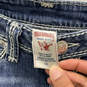 Womens Blue Denim Medium Wash 5 Pocket Design Bootcut Jeans Size 25 image number 3
