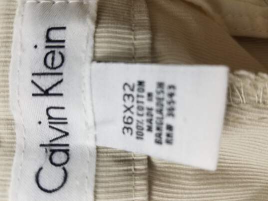 Calvin Klein Men Pants L Beige 36x32 image number 3