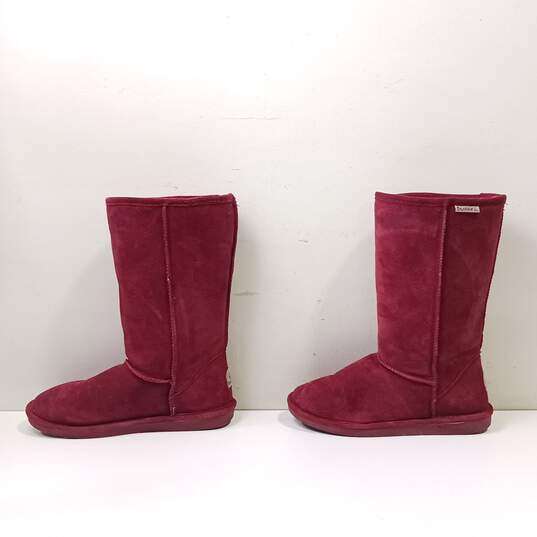 Bearpaw Women's Maroon Shearling Boots Size 10 image number 3