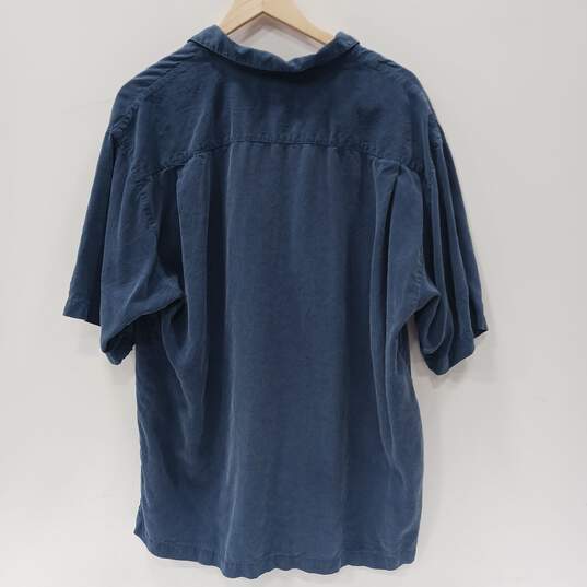 Men’s Tommy Bahama 100% Silk Short Sleeve Button Up Shirt Sz L image number 2